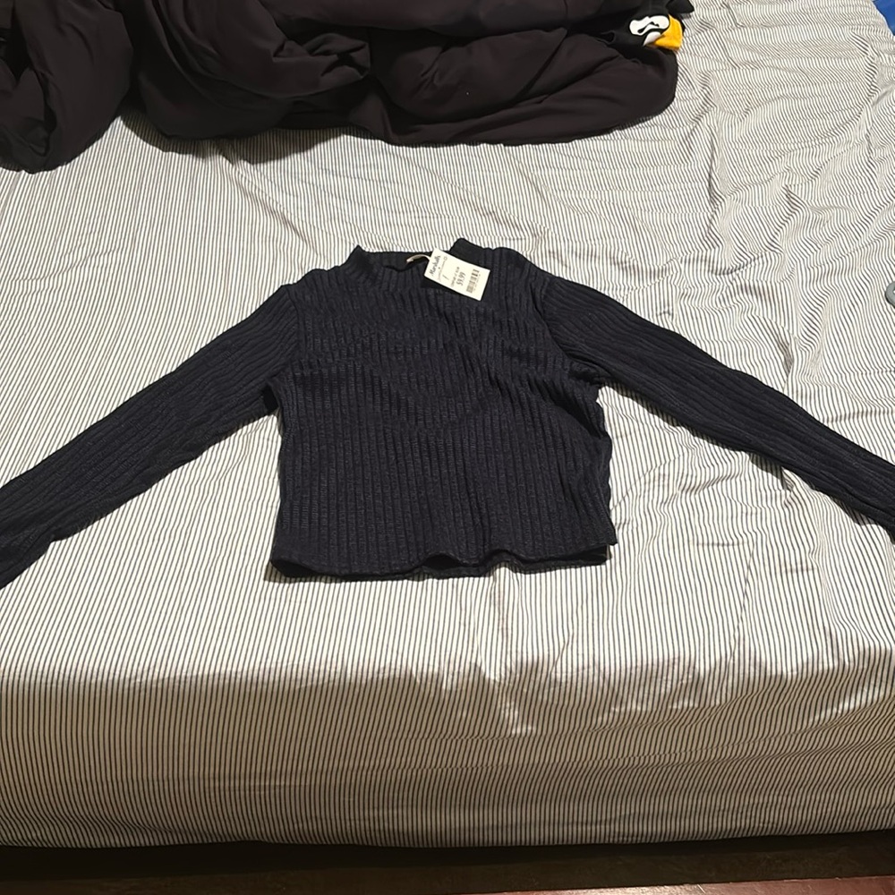 Dark Blue Crop Top.
